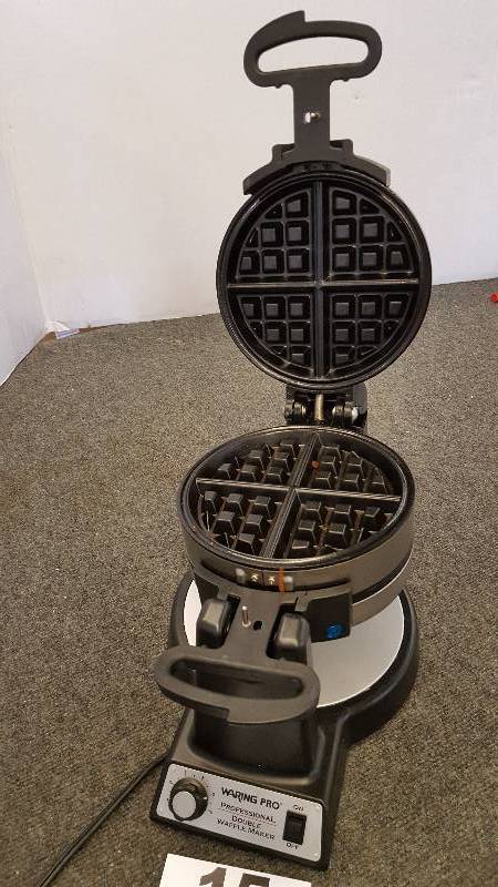 lot 15 image: Waring Pro Double Belgian Waffle Maker