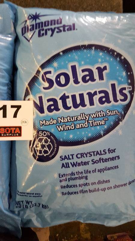 2 - 50 lb Bags of Diamond Crystal Solar Salt