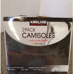 Kirkland Womens Black Camisoles 2 PK  Large