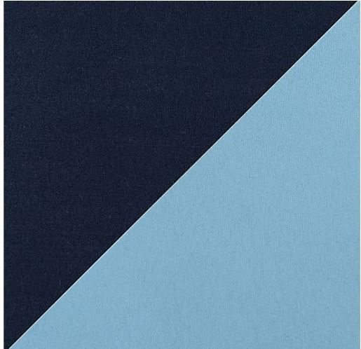 Cozelle� Microfiber Solid Reversible Down Alternative Comforter-Navy blue with light blue reverse FullQueen