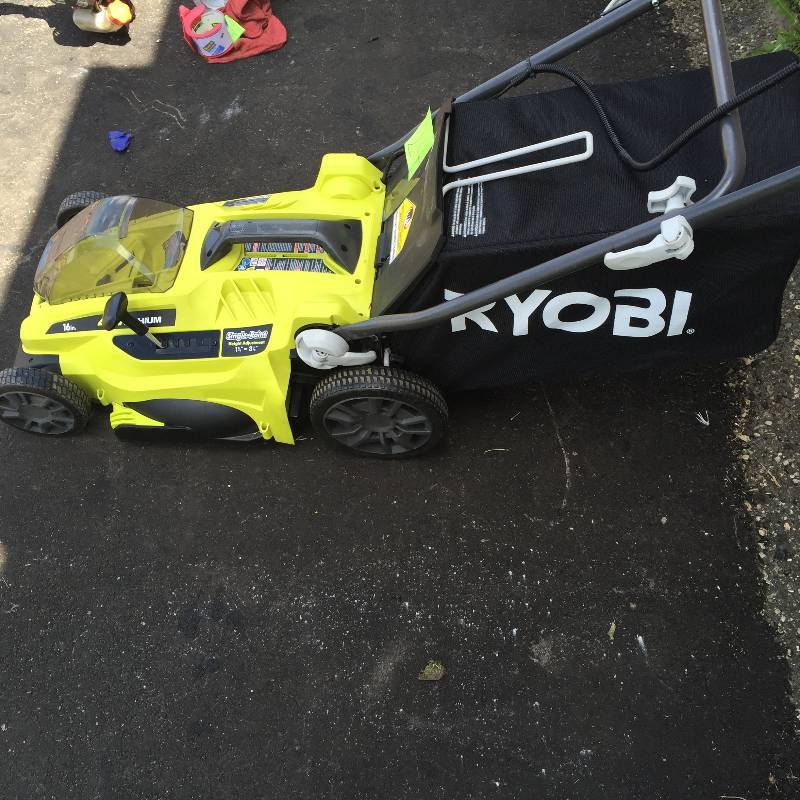 lot 24 image: Ryobi 16 in. 40-Volt Lithium-ion Cordless Walk-Behind Lawn Mower in like New conditions Model # RY40104