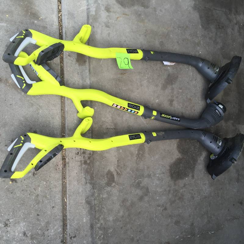 lot 29 image: Lot of 3 ONE 18-Volt Cordless String TrimmerEdger  working conditions - Battery and Charger Not Included