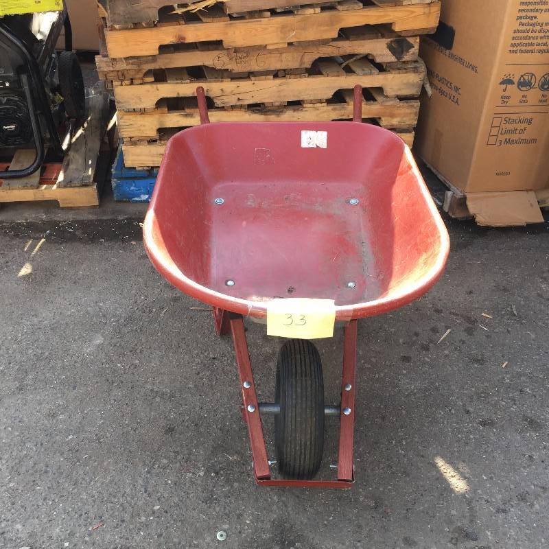 lot 33 image: True Temper  4 cu. ft. Poly Wheelbarrow