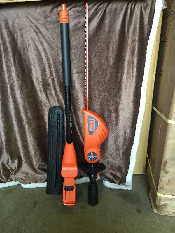 lot 46 image: BLACKDECKER 18 in. 20-Volt Lithium-ion Cordless Pole Hedge Trimmer New