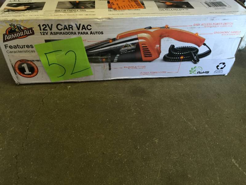 lot 52 image: Armor All 12V WetDry Bagless Car Vacuum New