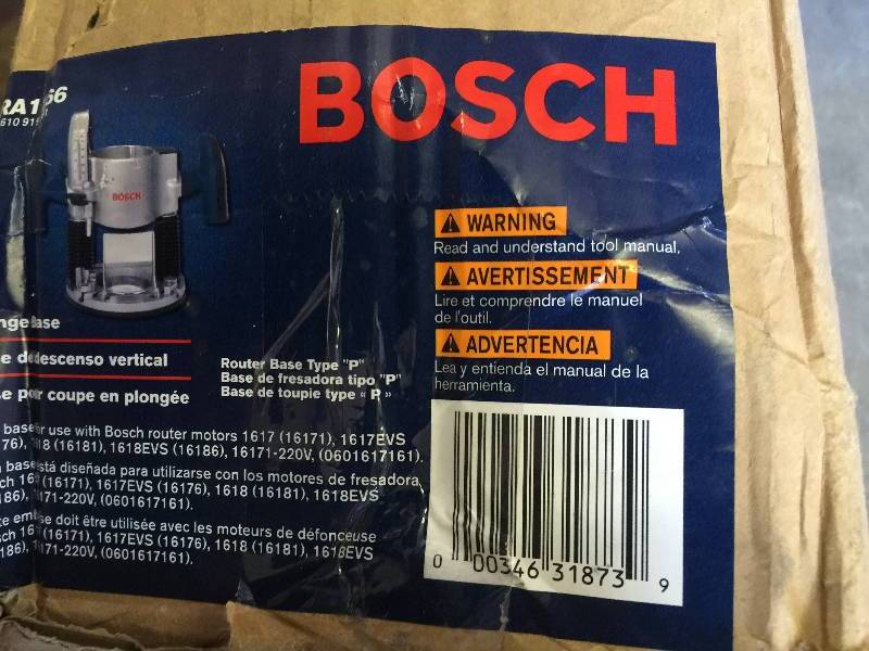 lot 55 image: Bosch Plunge Base for 161718 Router New