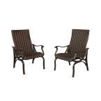lot 29 image: Hampton Bay Pembrey Rectangular Patio Dining Table Frame (top not included) and 6 Pembrey Dining Chairs
