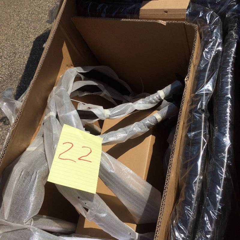 lot 22 image: Hamptonbay Statesville Swivel Patio Dining Chairs (2-Pack) New
