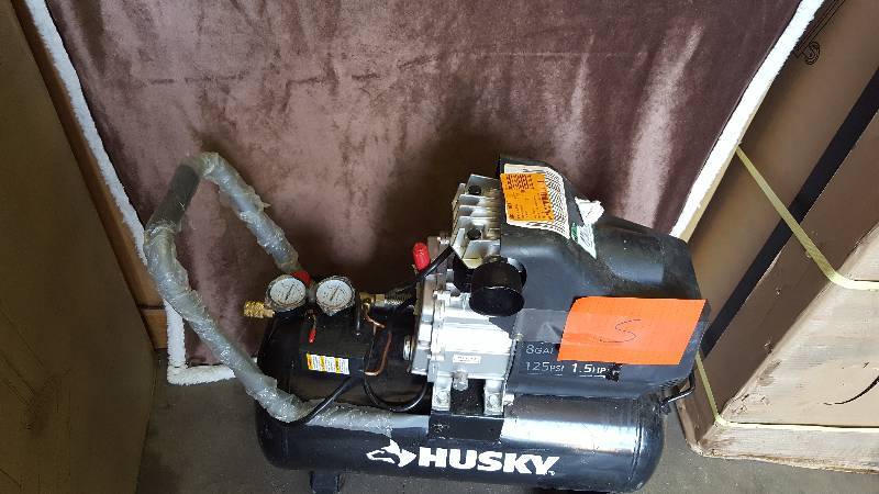 Husky 8 Gal. Portable Oil Free Electric Air Compressor used working conditions