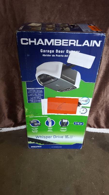 Chamberlain Whisper Drive 12 HP Belt Drive Garage Door Opener with MyQ Technology Model # WD832KEV New
