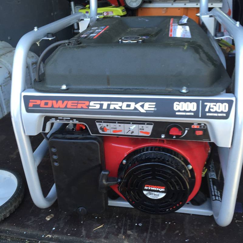 PowerStroke 6,000-Watt Gasoline Powered Portable Generator in Like new