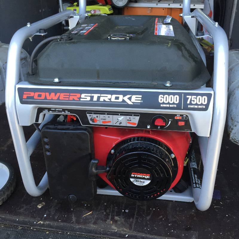 PowerStroke 6,000-Watt Gasoline Powered Portable Generator in Like new working Conditions
