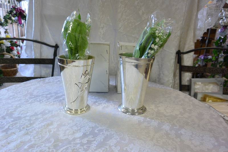 Silver Cup Vases