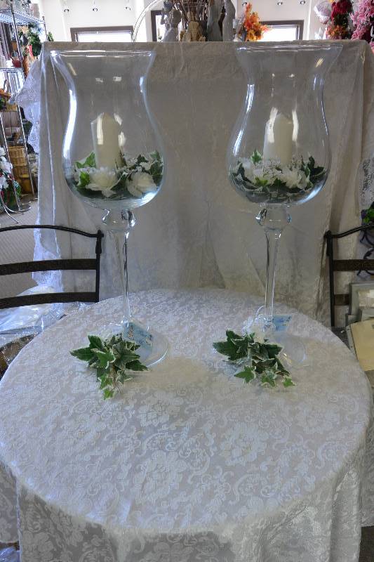 Glass Goblet Candle Holders