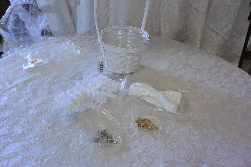 Flower Girl Basket, Bow-tie, Cuff Links, and Garter