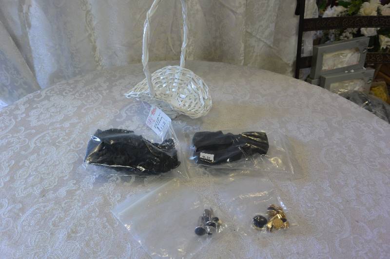 Flower Girl Basket, Bow-tie, Cuff Links, and Garter