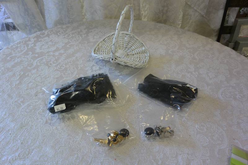 Flower Girl Basket, Bow-tie, Cuff Links, and Garter