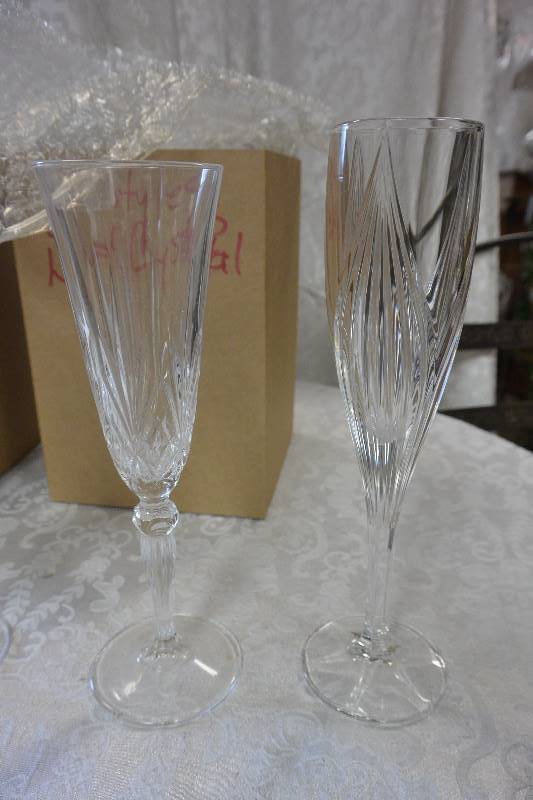 Leaded Crystal Champagne Flutes