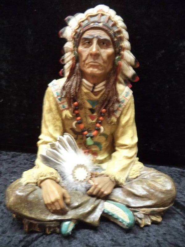 Sitting Chief, 14, resin