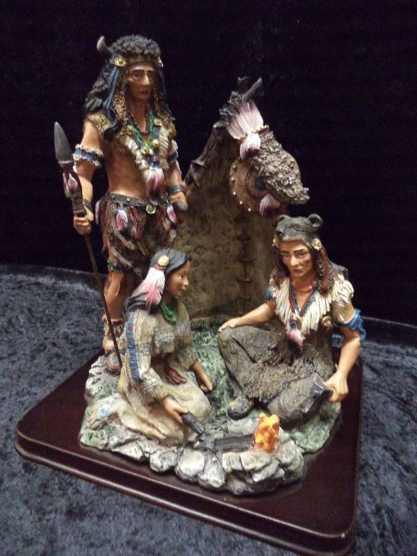 Native Americans - Teepee, Fire, 10, resin