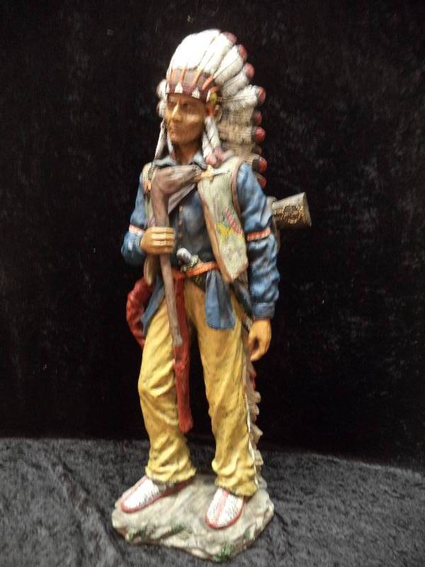 Native American with Snake Head, 23, resin