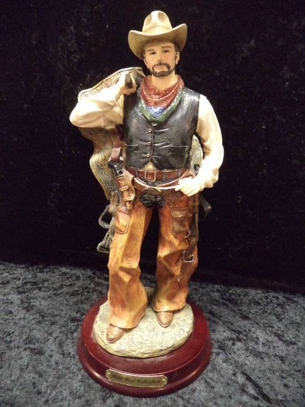 Cowboy - Saddle on Back, Wild West Collection, 11, resin
