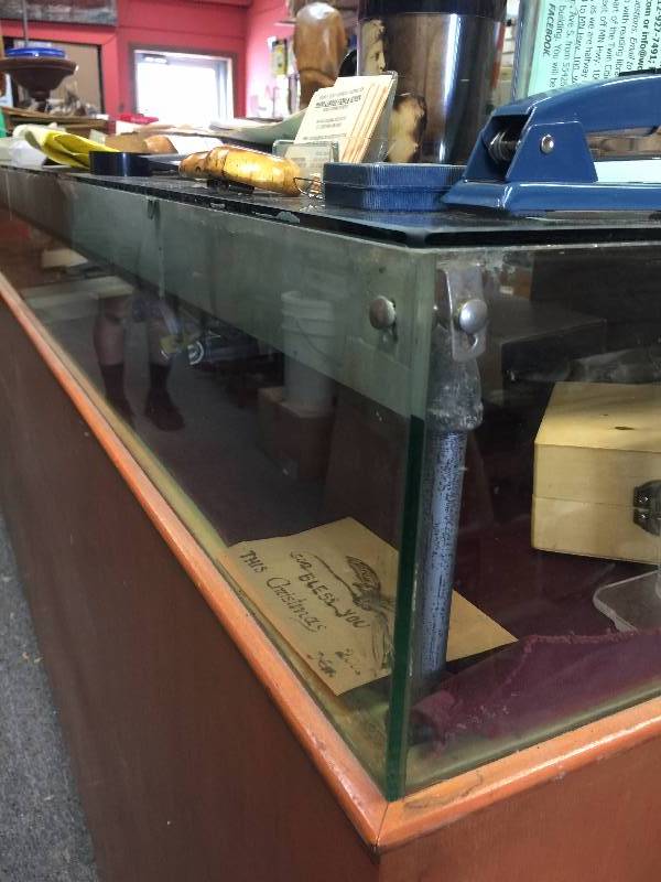 lot 48 image: Wood Display Case with Glass Top (Contents Not Included)