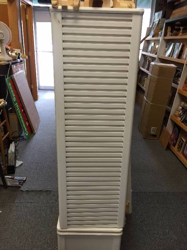 lot 54 image: White Display Racks with Hooks (Qty. 2)