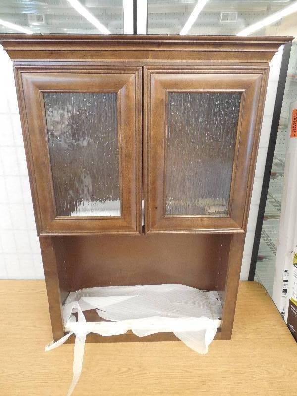 lot 1 image: HOME DECOR VANITY STORAGE CABINET - 25