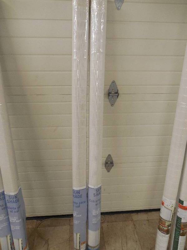 lot 13 image: (2) White InteriorExterior Roll Up Patio Sun Shade - 72 in. W x 72 in. L