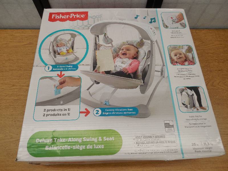 lot 50 image: Fisher-Price Deluxe Take-Along Swing & Seat - Saturn Snuggle