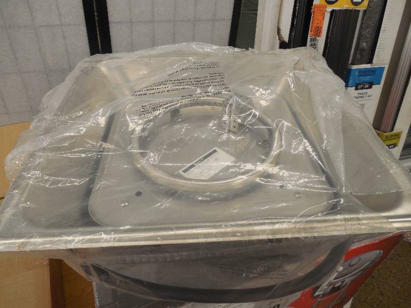 lot 70 image: Square Slatted Aluminum Fire Pit Insert