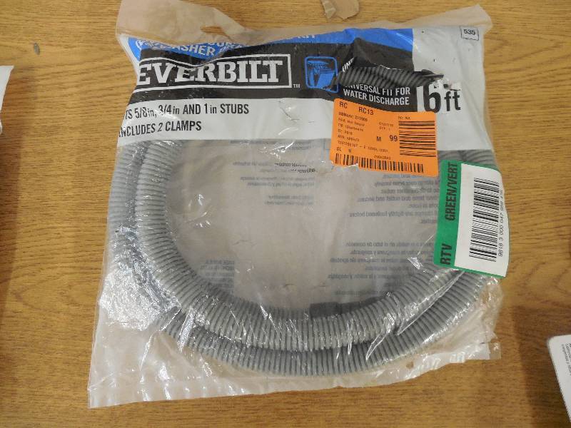 lot 77 image: UNIVERSAL DISHWASHER DRAIN HOSE 6 FT