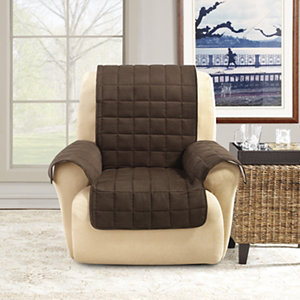 Sure Fit Ultimate Waterproof Suede Recliner Cover - Chocolate