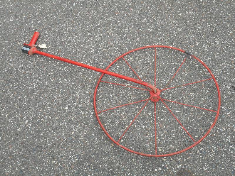 lot 50 image: Vintage Steel Wheel Counter, Works ...