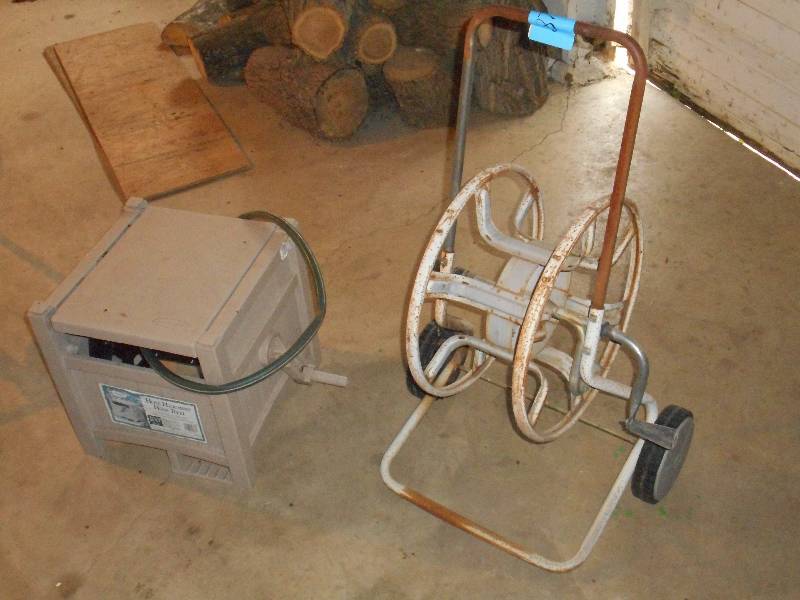 lot 87 image: (2) Garden Hose Reels, (1) With Hos...