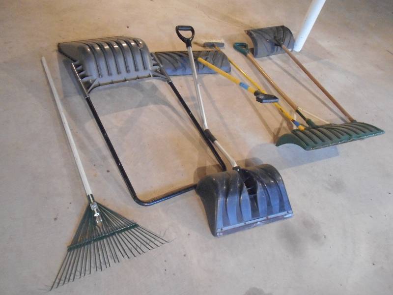 lot 91 image: Lot Of (5) Snow Shovels, (1) Snow P...