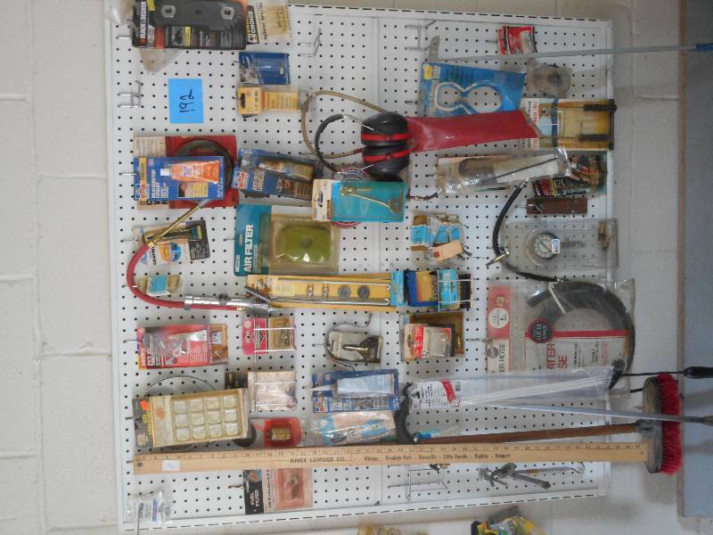 lot 192 image: 4x4 Peg-Board Organizer With Cont...