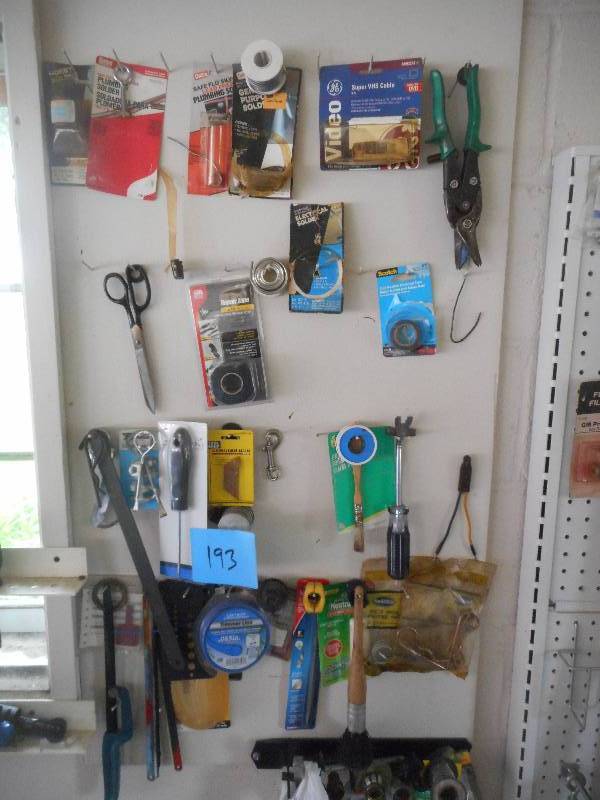 lot 193 image: Lot Of Assorted Tools, Hardware, Sa...