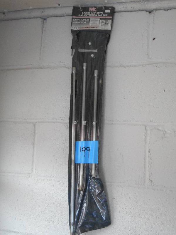 lot 199 image: 3-Piece Ratchet Extension Set, 12-...