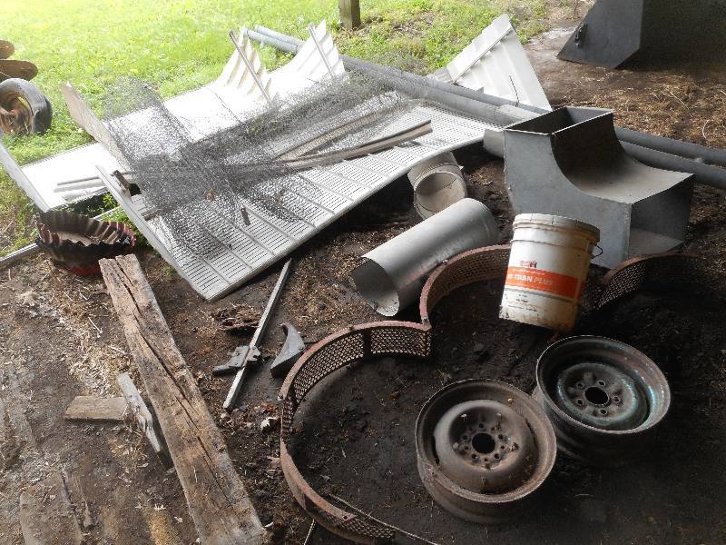 lot 238 image: Large Lot Of Scrap Metal Awnings, ...