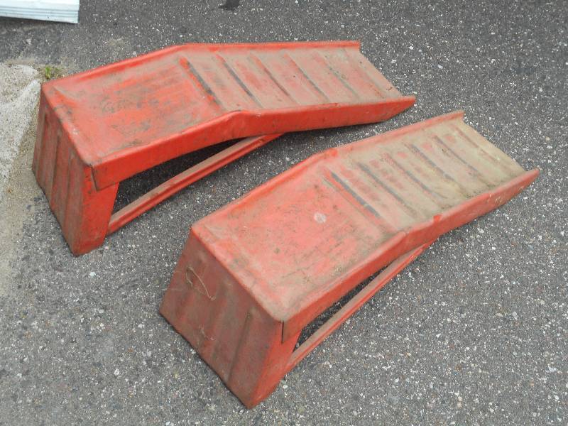 lot 41 image: Set Of Steel Car Ramps ...