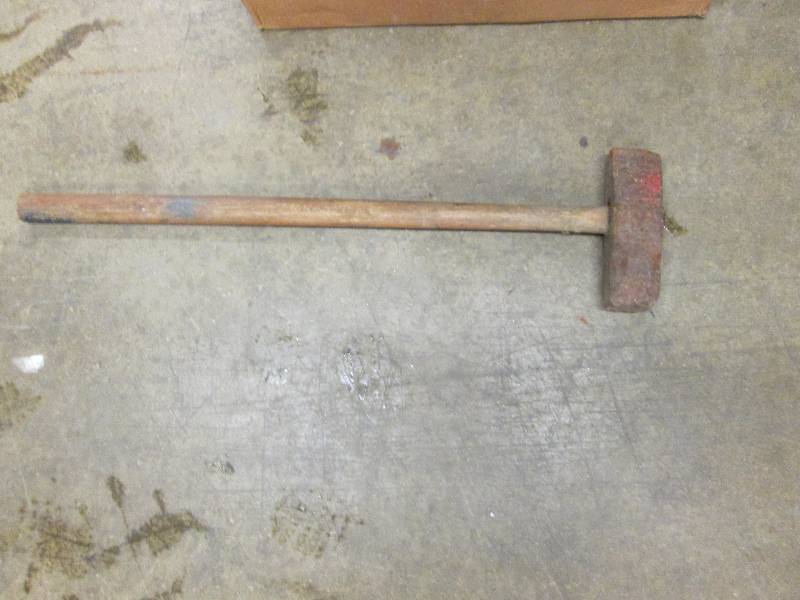 Vintage wooden handled sledge hamme...