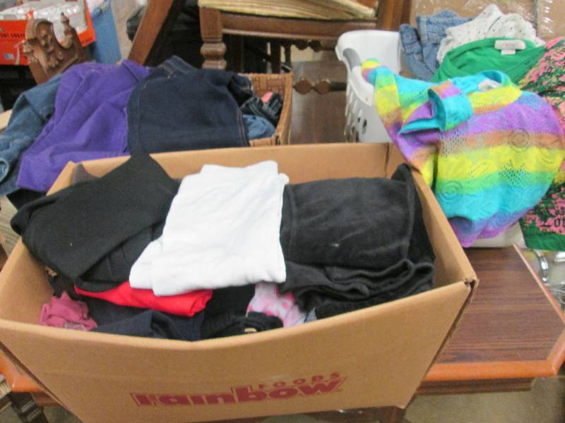 Lot of 3 boxes teen clothing includ...