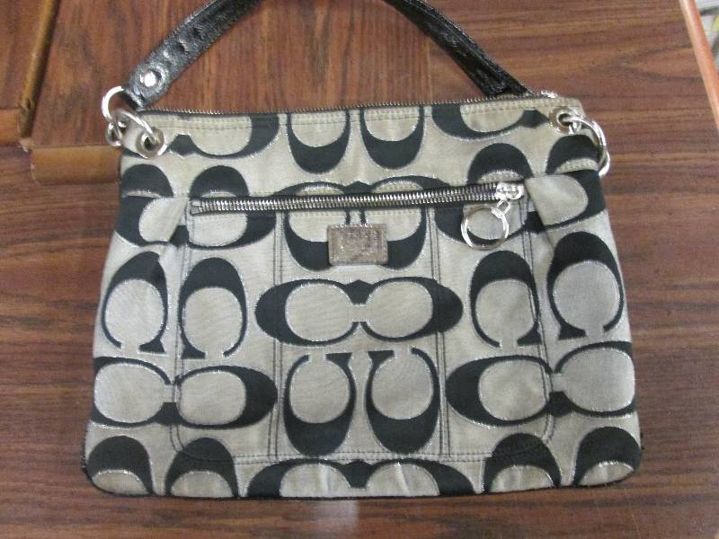 Tanblack coach purse...