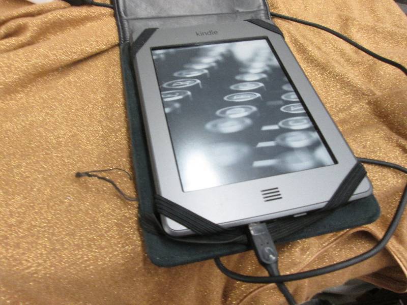 Kindle with case...