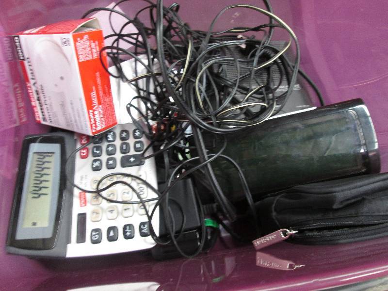 Calculator, 2 radio alarm clocks, 2...