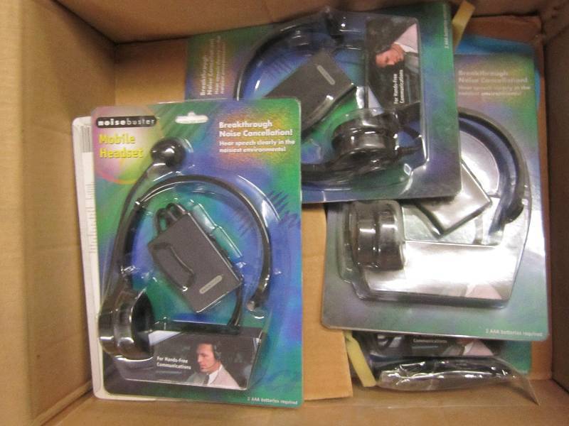 Case of 16 hands free headsets...