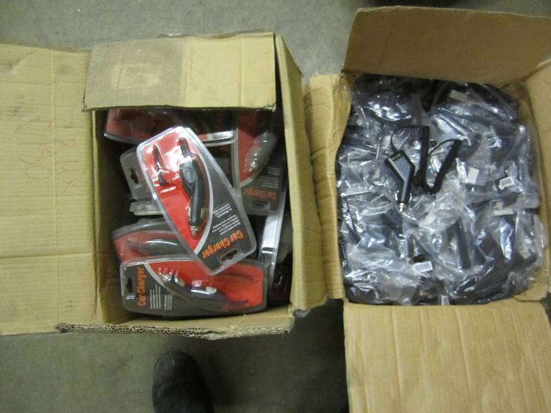 2 cases of car power chargers...