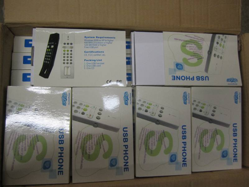1 case of 50 Skype USB phones...